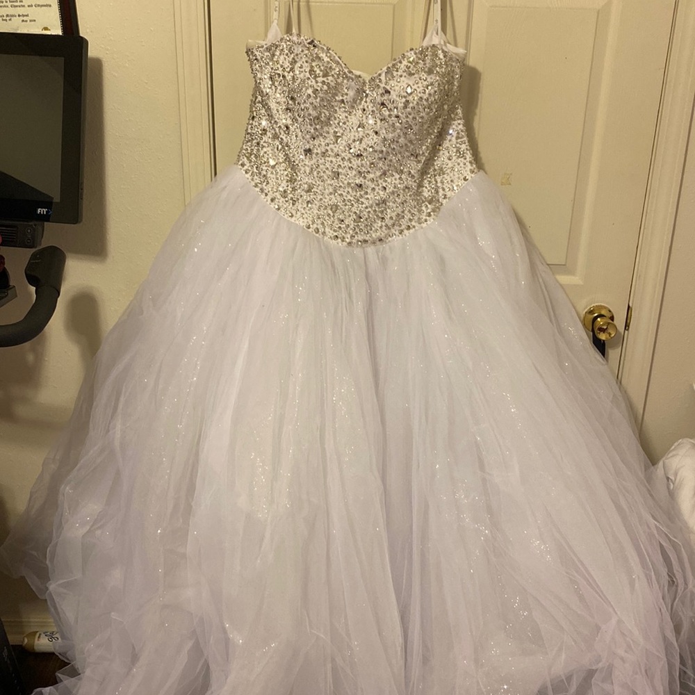 Sparkling White bedazzled gown